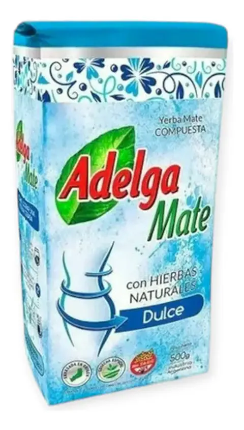 Yerba Mate Adelga Mate C/hierbas Nat. Dulce De 500 Grs ADELGAMATE