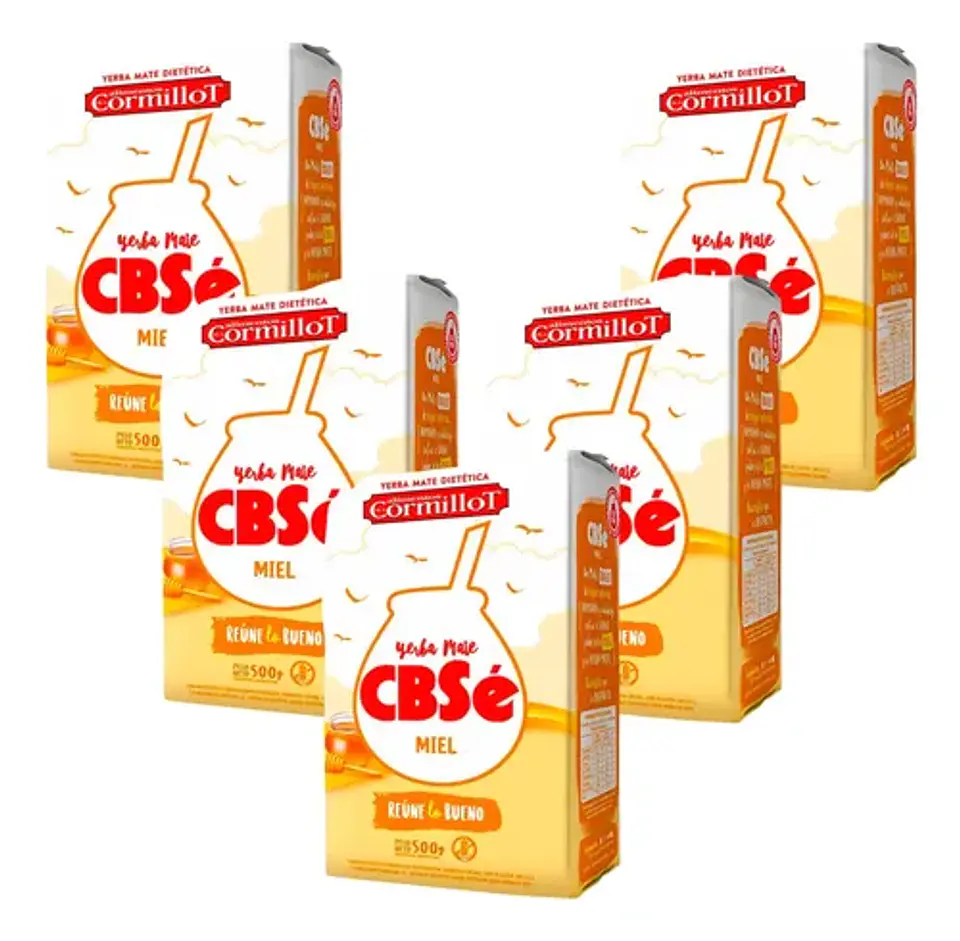 Yerba Mate Cbsé Miel Dietética Pack 5x4 500g 3