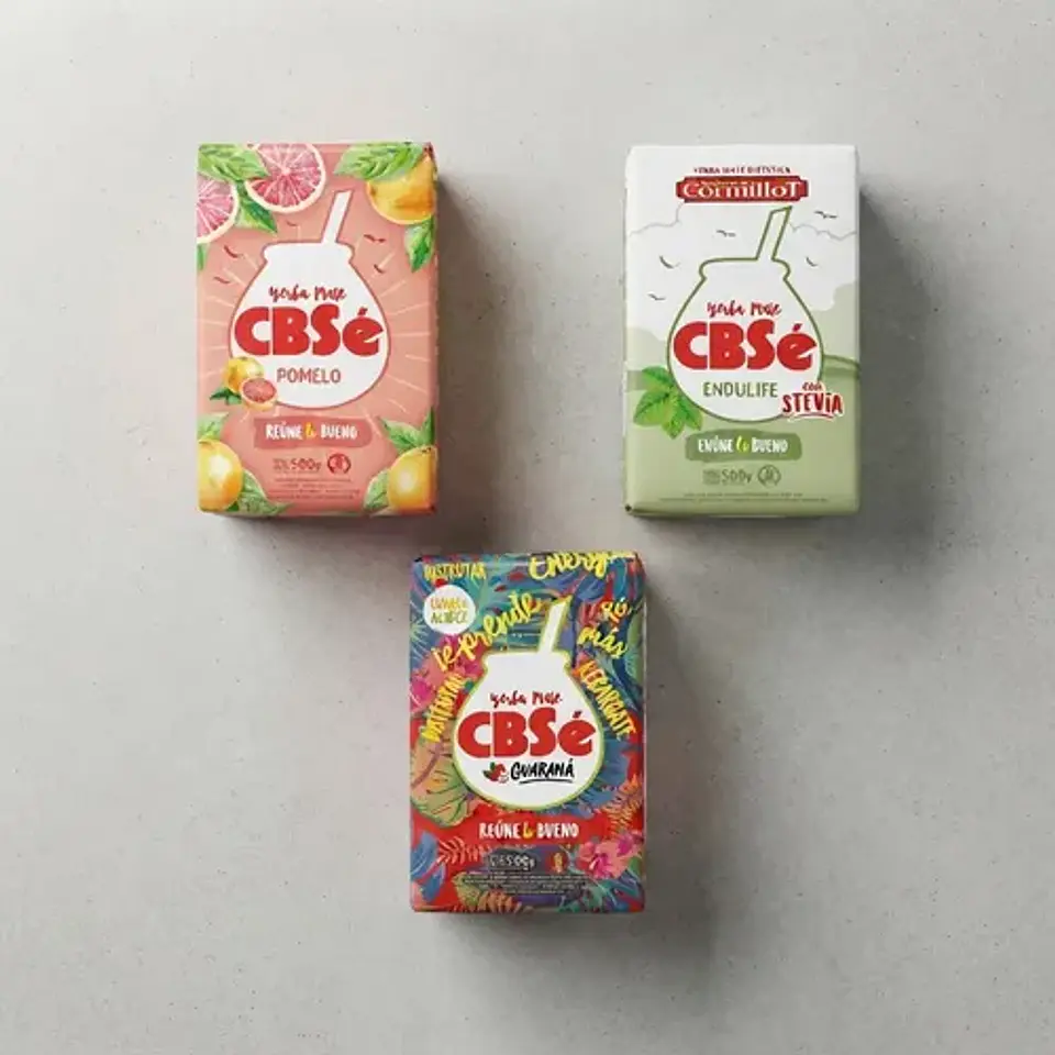 Pack 3 Yerba Mate Cbsé 500g Pomelo Guaraná Y Endulife 3