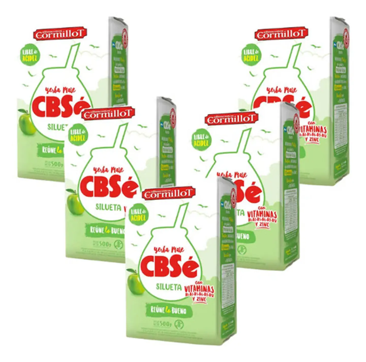 Yerba Mate Cbsé Silueta Pack 5x4 500g 2