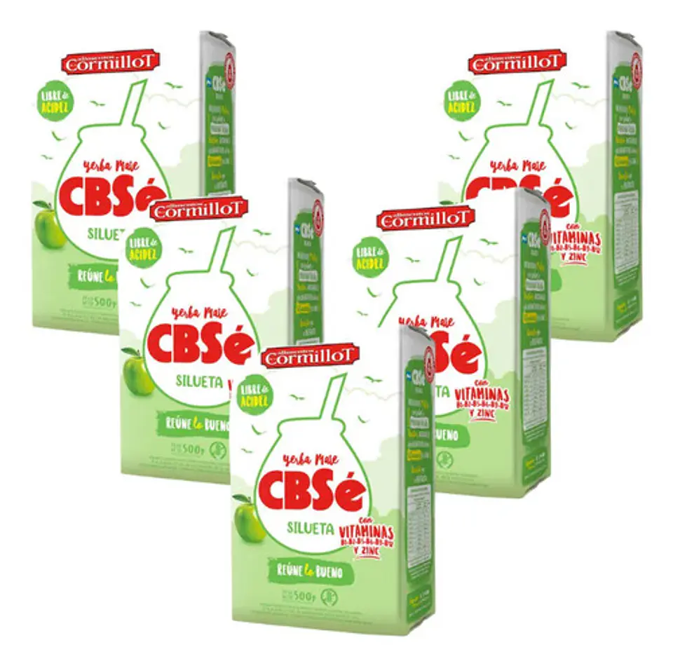 Yerba Mate Cbsé Silueta Pack 5x4 500g 2