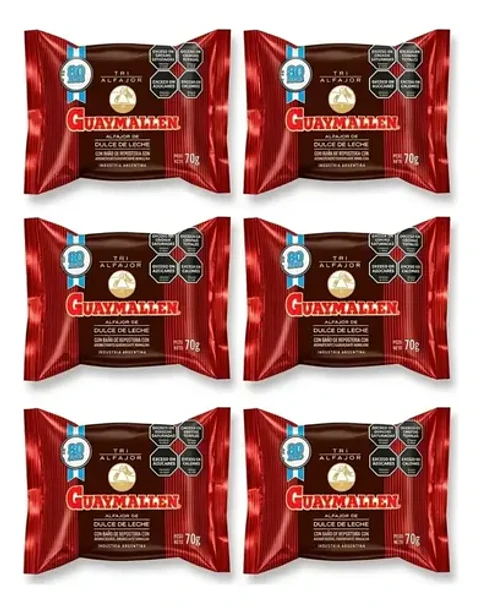 Guaymallén Alfajores Triples Negro Pack X6