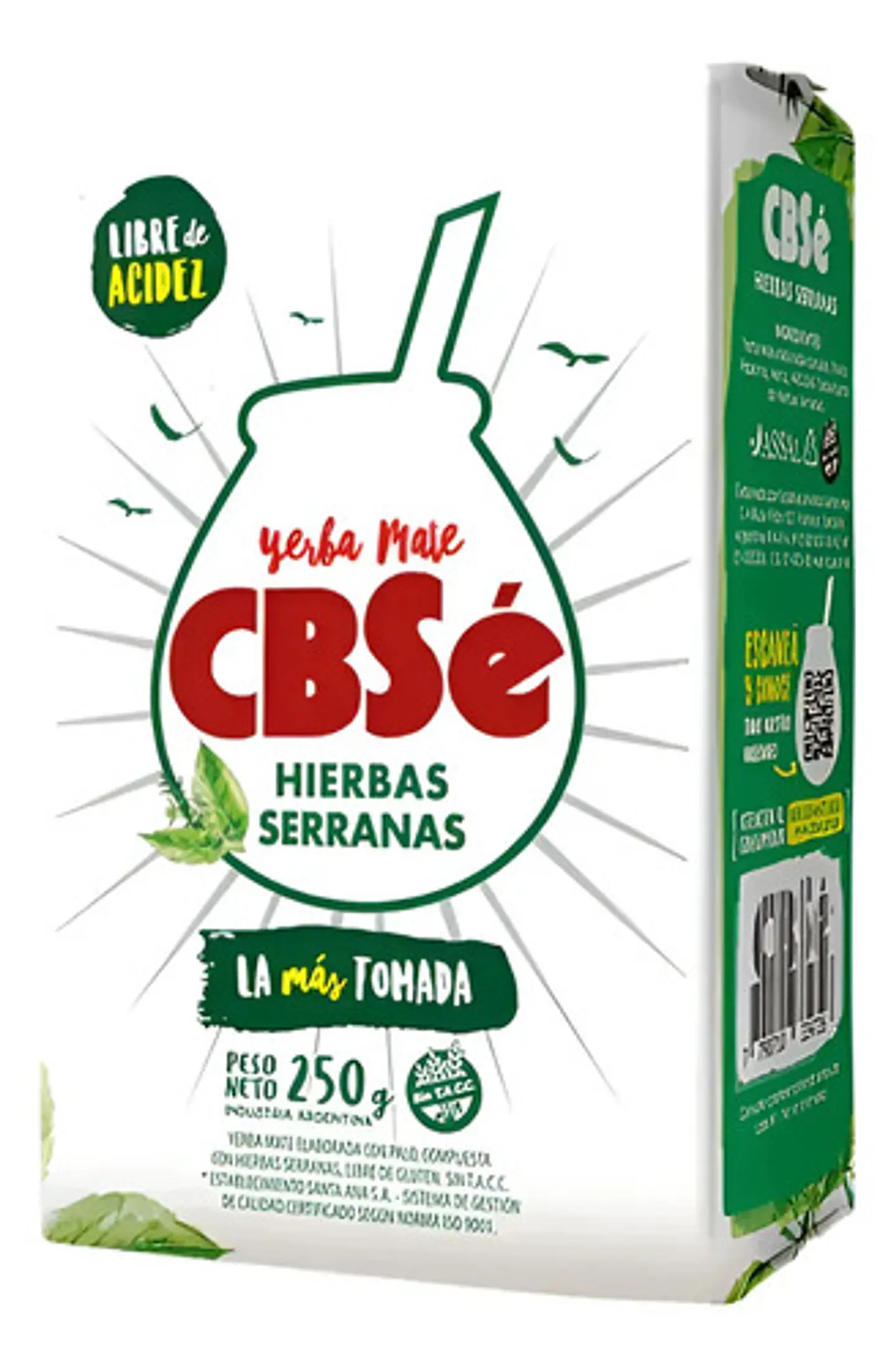 Yerba Mate Cbsé Hierbas Serranas 250g 1