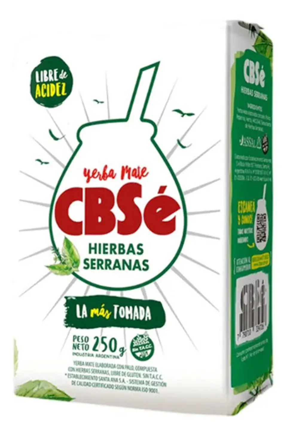 Yerba Mate Cbsé Hierbas Serranas 250g 2