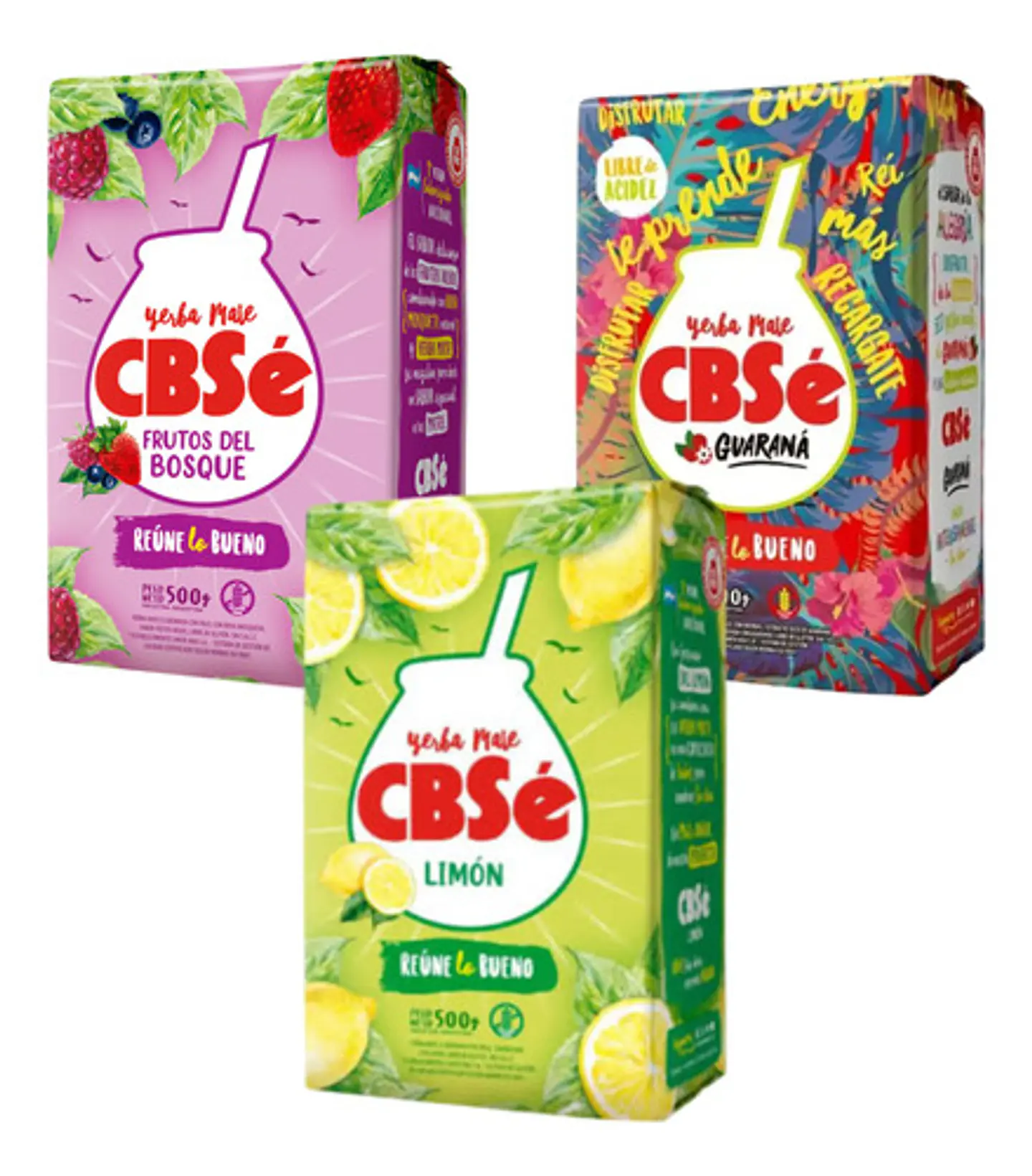 Yerba Mate Cbsé F. Del Bosque, Guaraná Y Limón Pack 3x500g 3