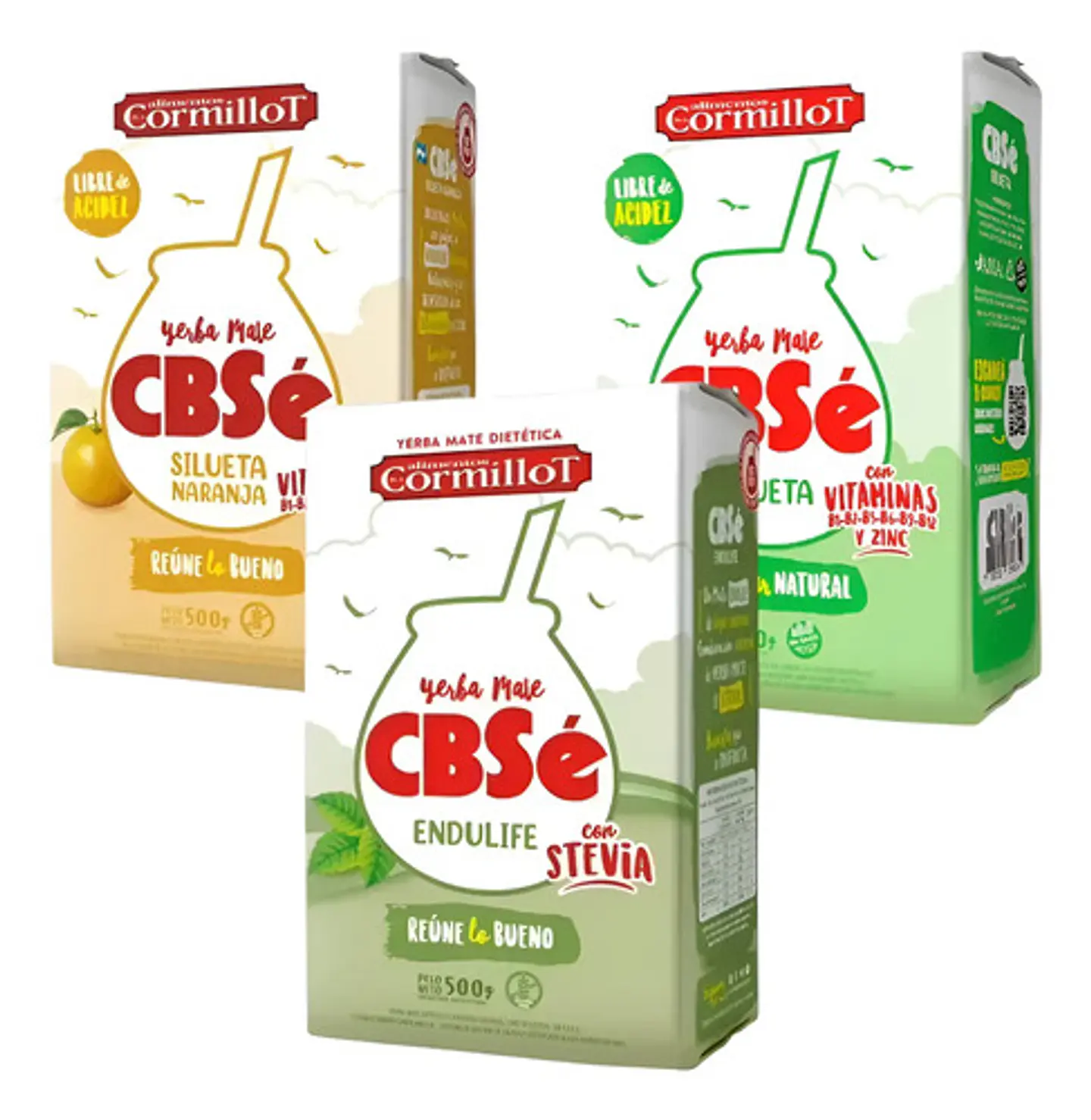 Yerba Mate Cbsé Pack3 S. Naranja, Silueta Y Endulife 500g 1