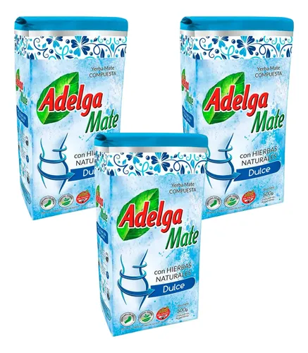 Yerba Mate Adelga Mate Dulce Pack 3x2 500g 4