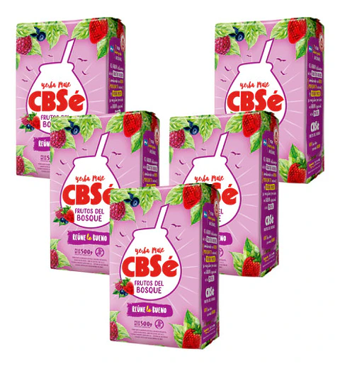 Yerba Mate Cbsé Frutos Del Bosque Pack 5x4 500g