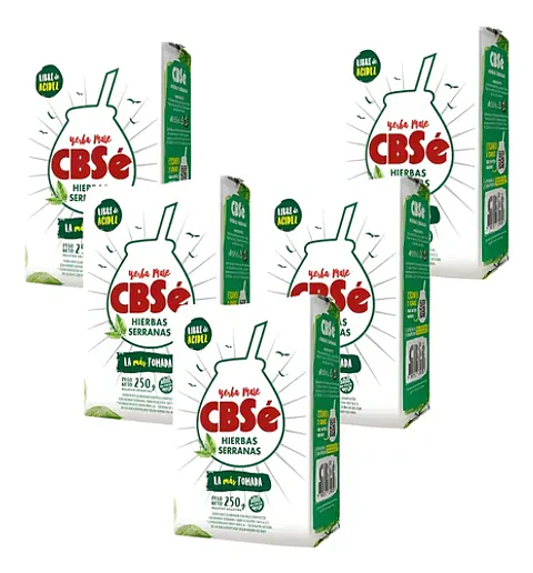 Yerba Mate Cbsé Hierbas Serranas Pack 5x4 250g