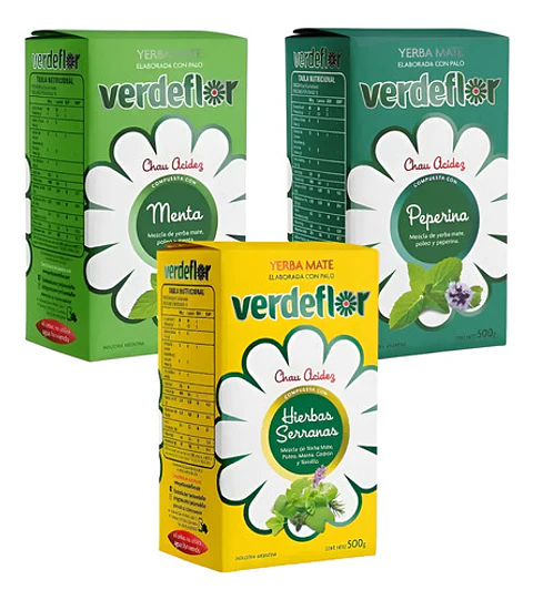Yerba Mate Verdeflor Menta, Peperina Y Hierbas Serranas 500g