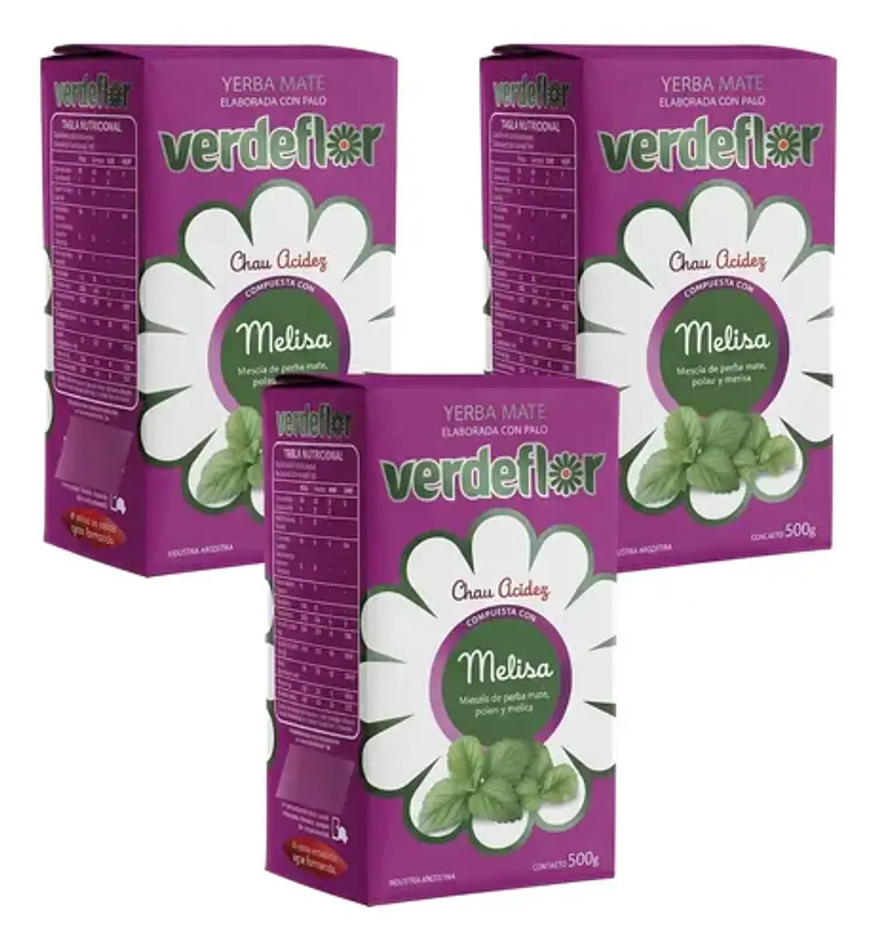 Yerba Mate Verdeflor Melisa 500g 1