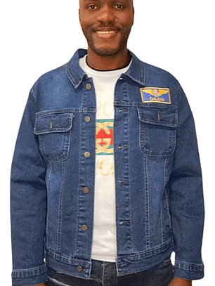 Hermosa Chaqueta Jean Fashion Inspirada En El Primer Piloto Militar Y Astronauta Chileno Klaus Von Storch Krug Tela Denim 5 Estrellas Diseño Exclusivo