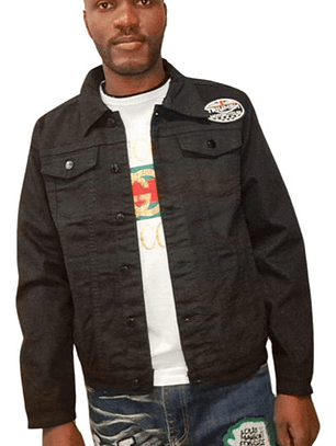 Hermosa Chaqueta Jean Estilo Americano Inspirada En Carrera De Moto De Gran Bretaña Con Logo Bordado Ligero Coleccion Otoño Primavera Invierno Og