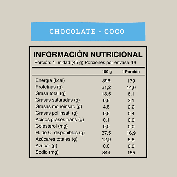 Wild Protein Vegana Chocolate Coco 16 unidades 2