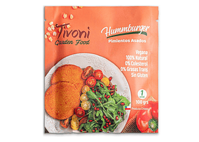 Hamburguesa pimientos asados 100 grs. Tivoni