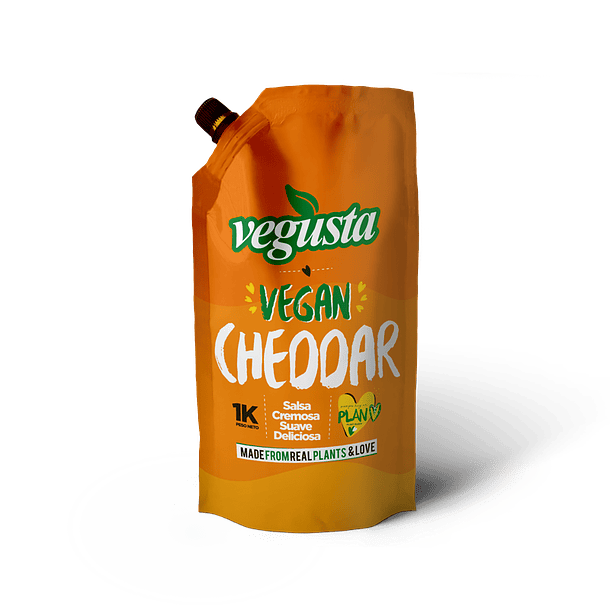 Salsa cheddar vegana Vegusta 1 kg.