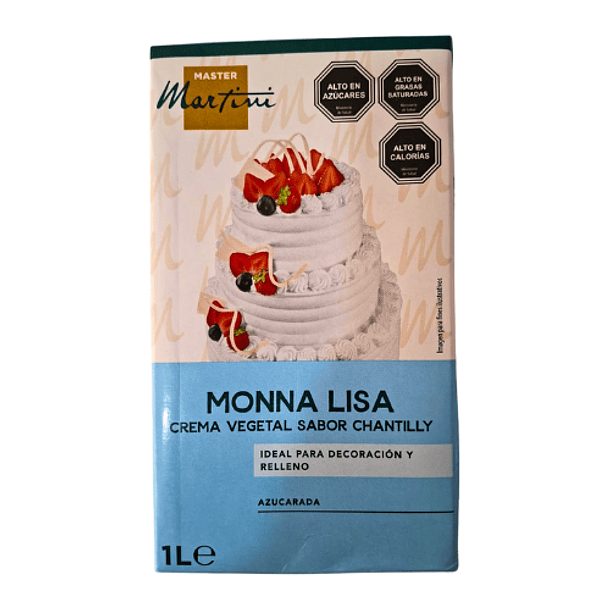 Crema vegetal Monna Lisa 1 Litro Master Martini 1