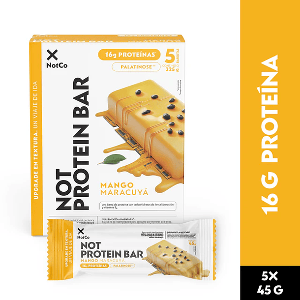 Barra de Proteína NotProtein Bar Mango Maracuyá 5un 45g 1