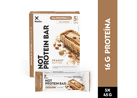 Barra de Proteína NotProtein Bar Peanut Butter 5un 45g 