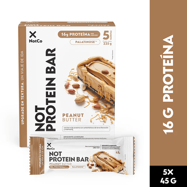 Barra de Proteína NotProtein Bar Peanut Butter 5un 45g  1