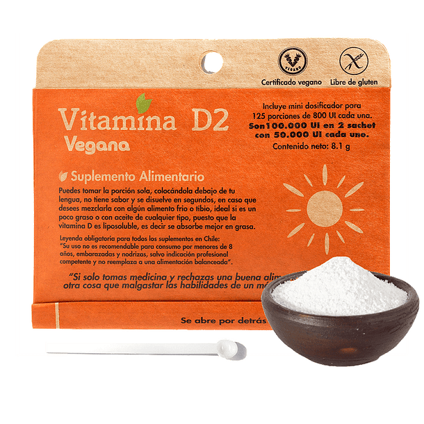 Vitamina D2 vegana Dulzura Natural