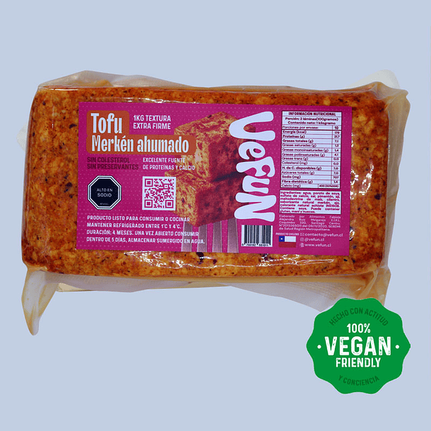 Tofu merkén ahumado 1 kilo VEFUN