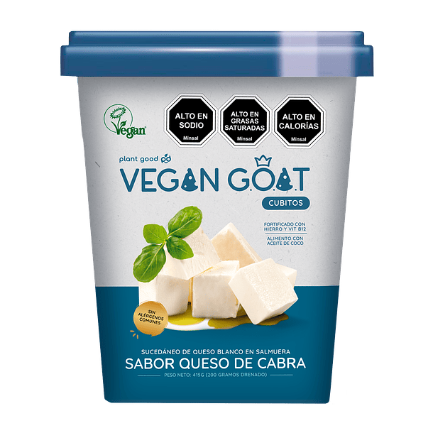 Queso vegetal sabor queso de cabra en cubos 200 grs.