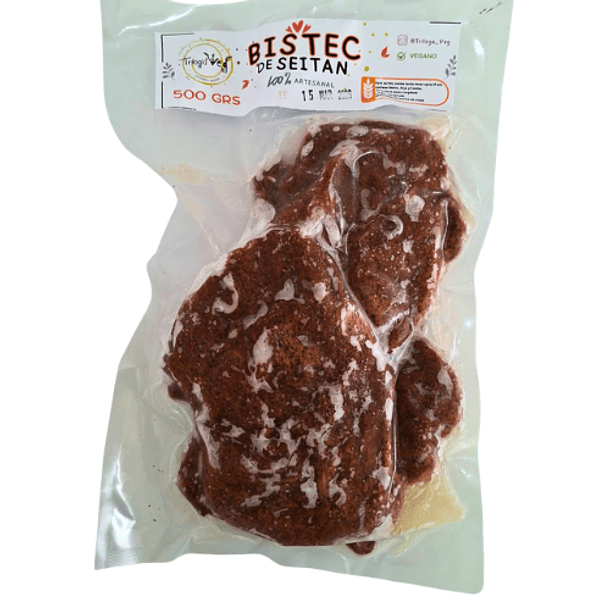 Bistec de seitán 500 grs. Trilogía Veg