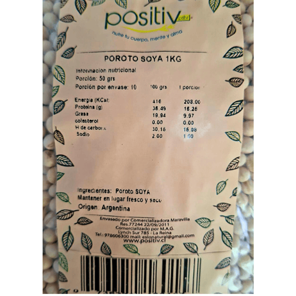 Poroto de soya 1 kg Positiv 2