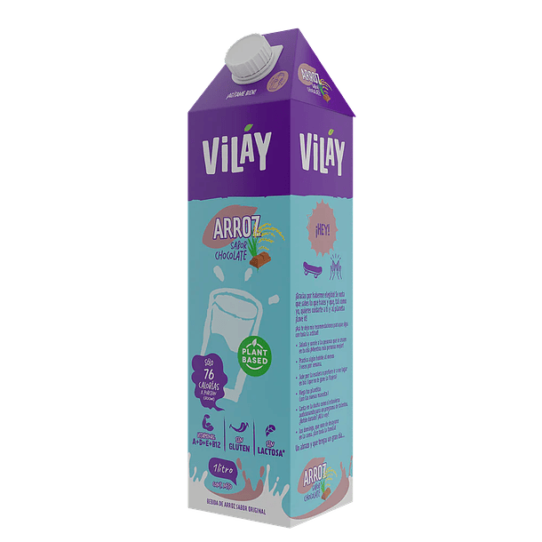 Leche de arroz sabor chocolate Vilay 1L 3