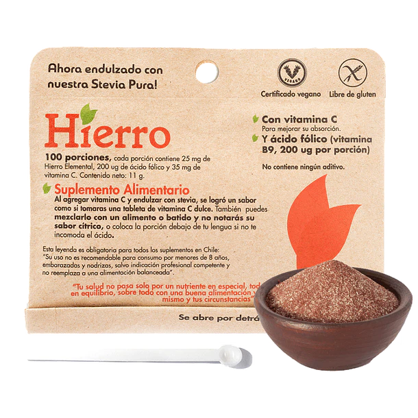 Hierro vegano en polvo  Dulzura Natural