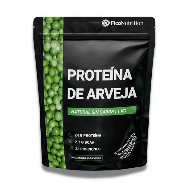 Proteína Vegetal De Arveja Natural Sin Sabor 1 Kg Ficonutrition 1
