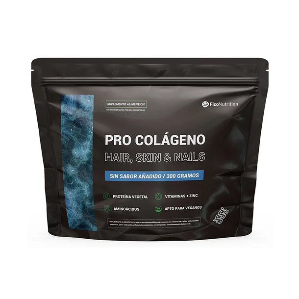 Pro Colágeno + Hair, Skin & Nails Natural Sin Sabor 300 grs FicoNutrition 1