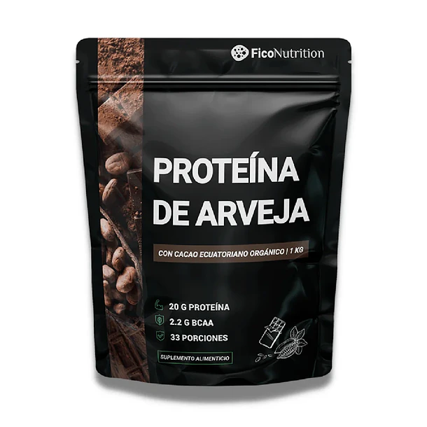 Proteína Vegetal De Arveja Con Cacao Orgánico 1 Kg  FicoNutrition 1