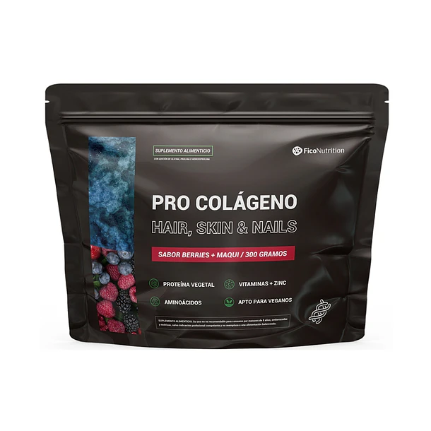 Pro Colágeno + Hair, Skin & Nails – Sabor Berries + Maqui Liofilizado – 300 grs FicoNutrition 1