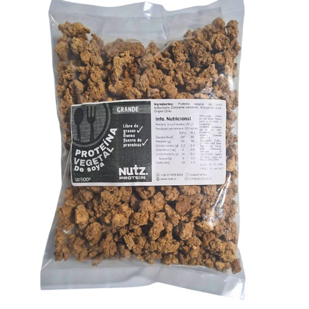 Carne de soya grande 500 grs. NUTZ
