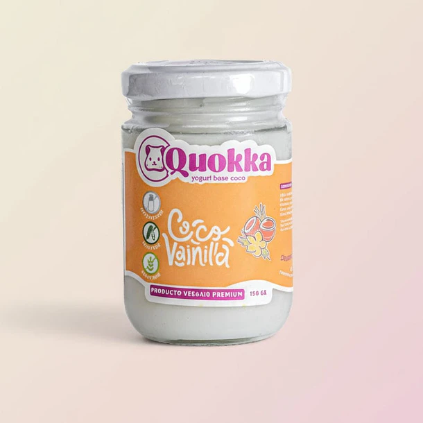 Yogurt vegano de coco sabor vainilla 150 grs. Quokka 1