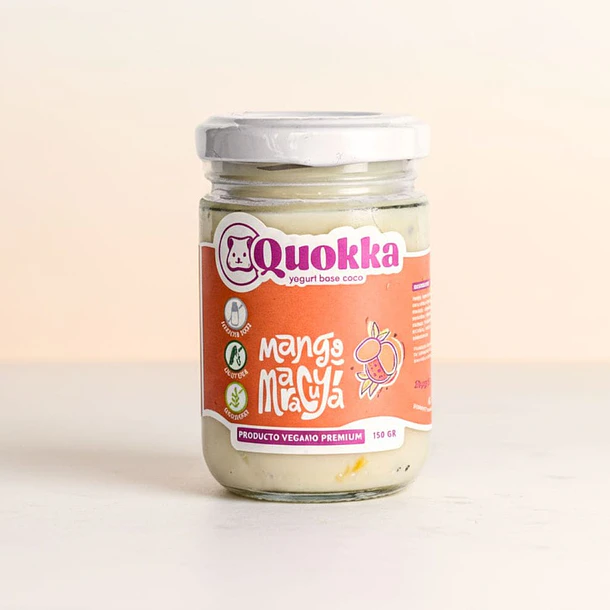 Yogurt vegano de coco sabor Mango Maracuya 150 grs Quokka 1