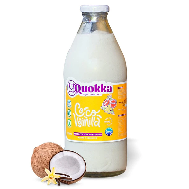 Yogurt vegano de coco sabor vainilla 1 litro Quokka