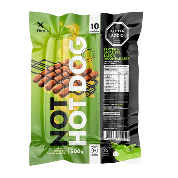 Salchicha Vegetal NotHotdog 10 Unds 500g  1