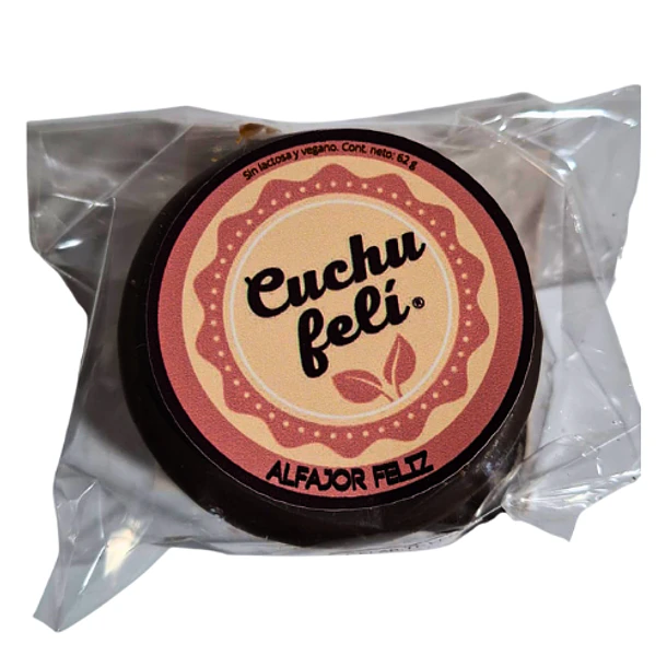 Alfajor bañado en chocolate negro Cuchufeli 1