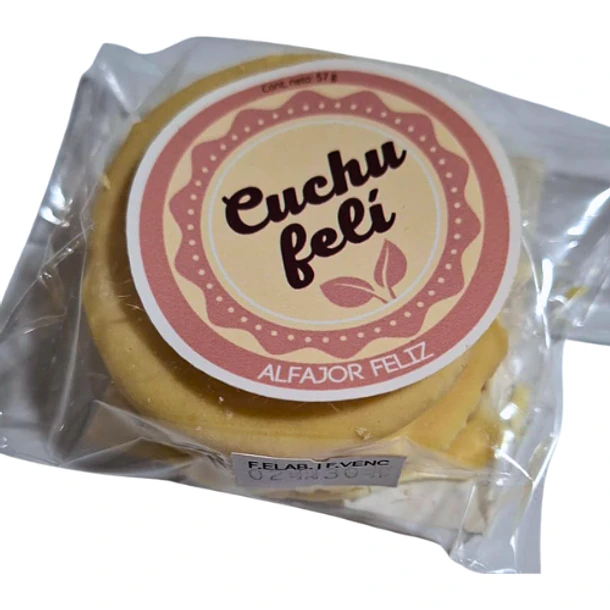 Alfajor bañado en chocolate blanco Cuchufeli 1