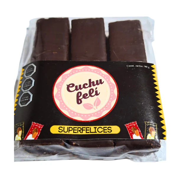 Super Felices Obleas bañadas en chocolate 3 Unds. Cuchufeli 1