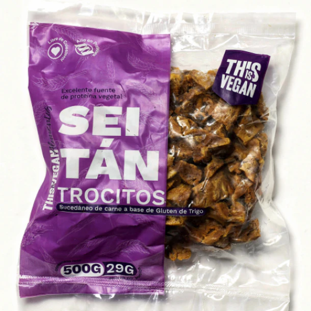 Seitán Trocitos 500 grs. This is Vegan