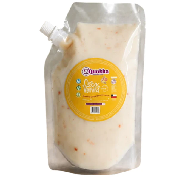 Yogurt vegano de coco sabor vainilla Doypack 1 litro Quokka