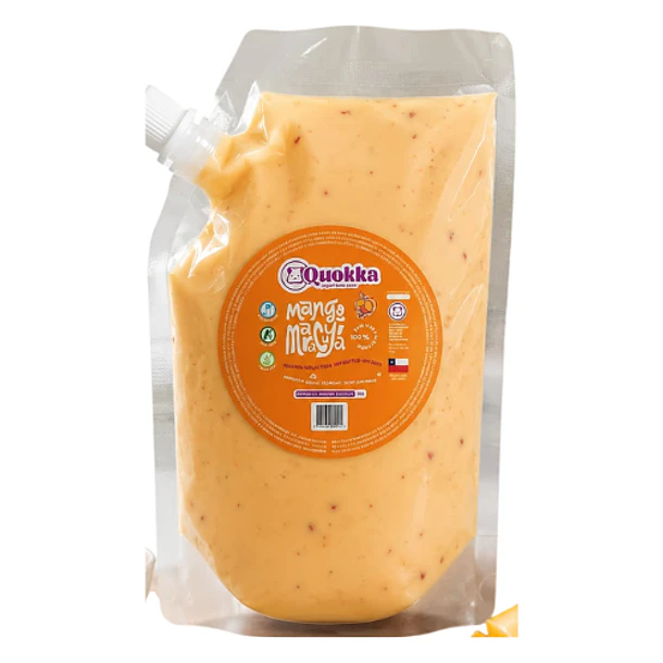Yogurt vegano de coco sabor Mango Maracuya Doypack 1 litro Quokka