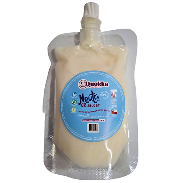 Yogurt vegano de coco neutro Doypack 100 grs. Quokka 