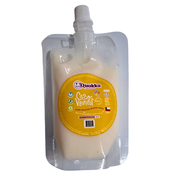 Yogurt vegano de coco sabor vainilla Doypack 100 grs. Quokka
