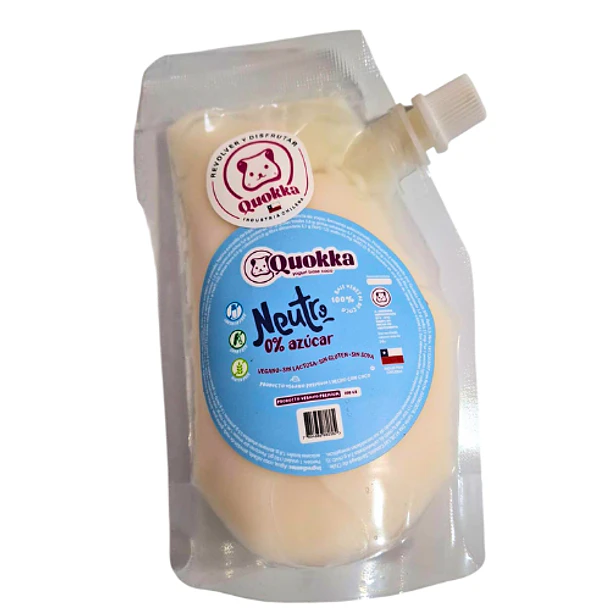 Yogurt vegano de coco neutro Doypack 220 grs. Quokka 