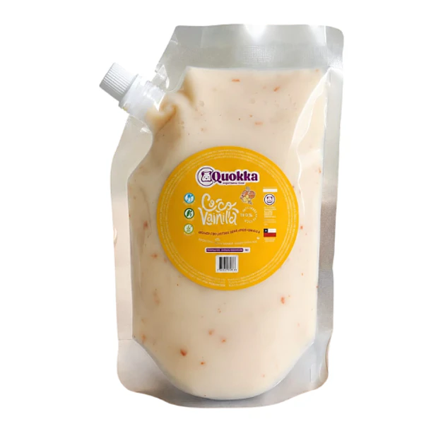Yogurt vegano de coco sabor vainilla Doypack 500 grs. Quokka